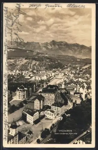 AK Feldkirch, Teilansicht des Ortes vom niederen Känzele