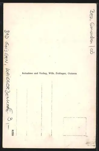 AK Bad Goisern, Kriegerdenkmal, errichtet 1923