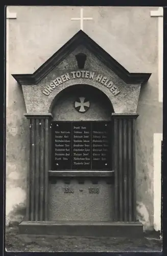 Foto-AK Rohr im Kremstal, Kriegerdenkmal