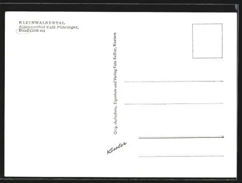 AK Baad /Kleinwalsertal, Alpengasthof Café Pühringer