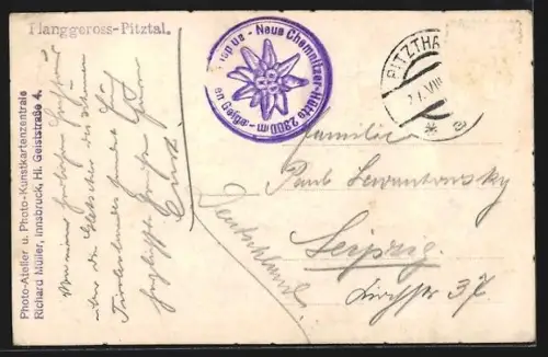 AK Planggeross /Pitztal, Teilansicht des Ortes mit Kirche