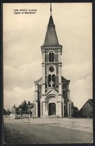 AK Les Choux /Loiret, Église et Monument
