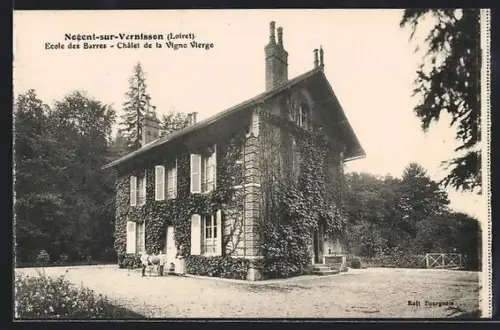 AK Nogent-sur-Vernisson /Loiret, École des Barres, Chalet de la Vigne Vierge