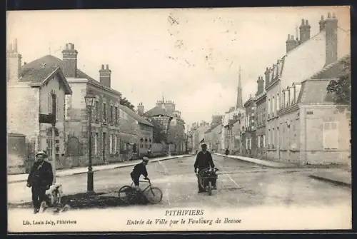 AK Pithiviers, Entrée de Ville par le Faubourg de Beaune