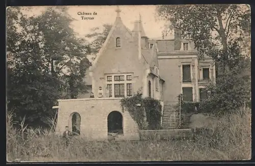 AK Touvan, Château de Touvans et son jardin verdoyant