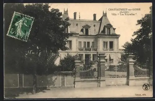 AK Châteauneuf-sur-Loire, Villa Les Tourelles