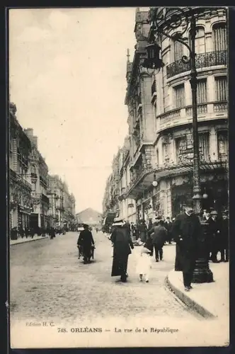 AK Orléans, La rue de la République