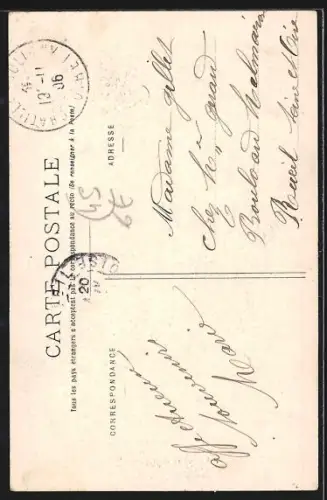 AK Les Choux /Loiret, Église et scène de rue avec une femme et des maisons voisines