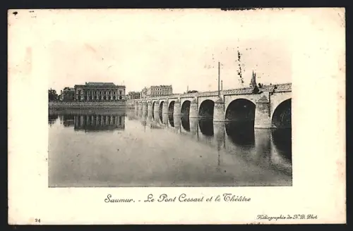 AK Saumur, Le Pont Cessart et le Théâtre