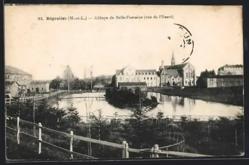 AK Bégrolles /M.-et-L., Abbaye de Belle-Fontaine, vue de l`Ouest
