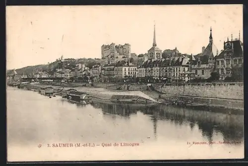 AK Saumur /M-et-L, Quai de Limoges