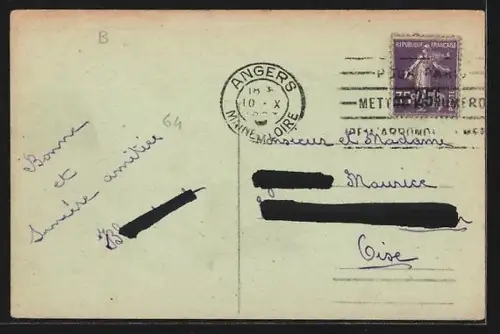 AK Beaufort-en-Vallée /M.-et-L., Chevet de l`Église, XIXe Siècle