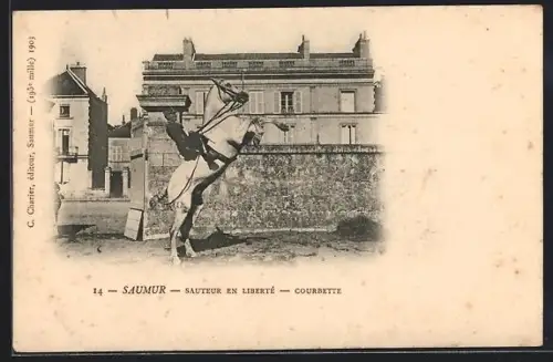 AK Saumur, Sauteur en liberté, Courbette