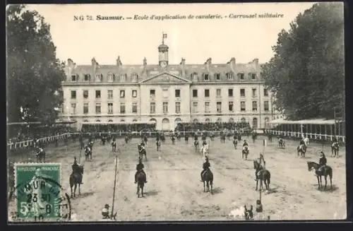 AK Saumur, École d`application de cavalerie, Carrousel militaire
