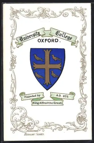 AK Oxford, University College, Studentenwappen, Ornamente