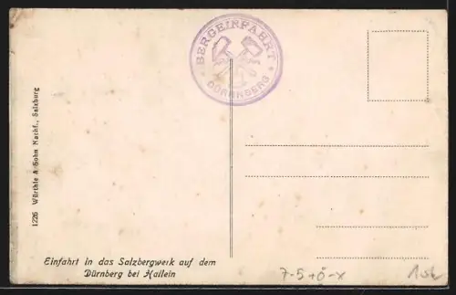 AK Dürnberg, Bergeinfahrt mit Arbeitern