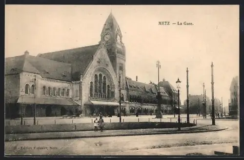 AK Metz, La Gare, Panorama