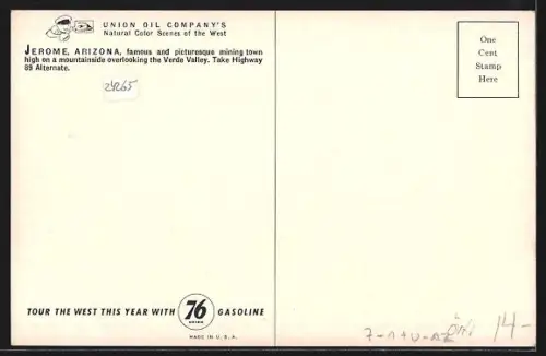 AK Jerome, AZ, General View, Bergbau