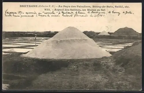 AK Bourg-de-Batz, Saille, Aspect des Salines