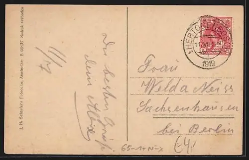 AK s`Hertogenbosch, Station met Fontein