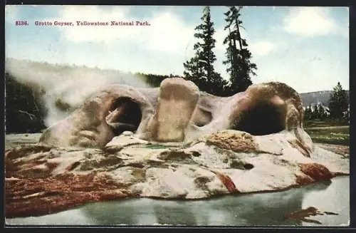 AK Yellowstone Park, Grotto Geyser, Geysir