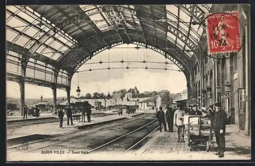AK Dijon-Ville, Sous Gare, Bahnhof