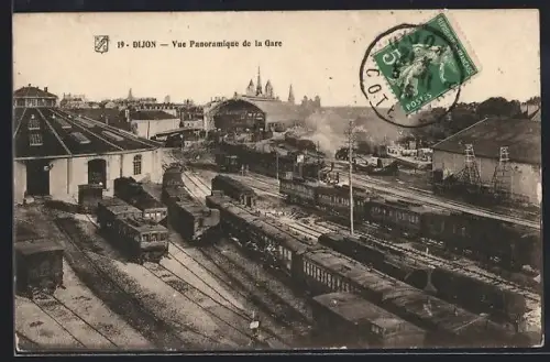AK Dijon, Vue Panoramique de la Gare, Bahnhof