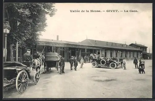 AK Givet, La Gare, Bahnhof