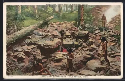 AK Isle Royale, MI, Aboriginal Copper Mine