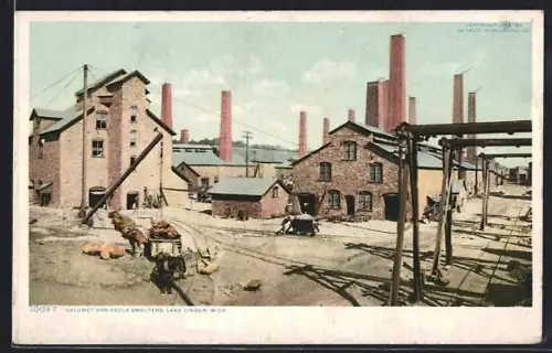 AK Lake Linden, MI, Calumet and Hecla Smelters, Bergbau