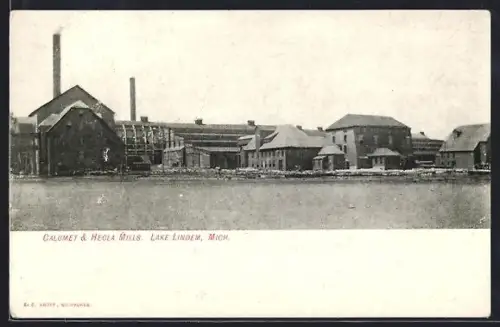 AK Lake Lindem, MI, Calumet & Hecla Mills, Bergbau