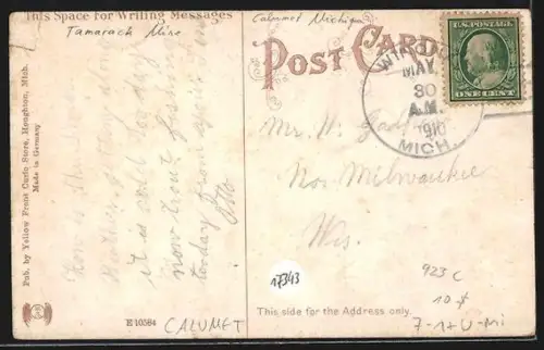 AK Calumet, MI, Underground Tamarack Mine, Arbeiter im Bergbau