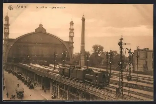 AK Anvers, Le Hall de la gare centrale, Bahnhof
