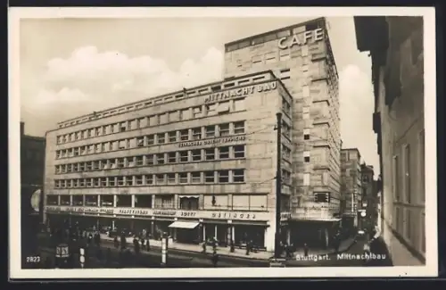 AK Stuttgart, Mittnachtbau mit Cafe und Geschäften