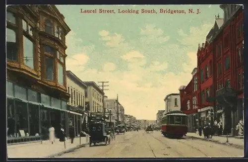 AK Bridgerton, NJ, Laurel Street, Looking South, Strassenbahn
