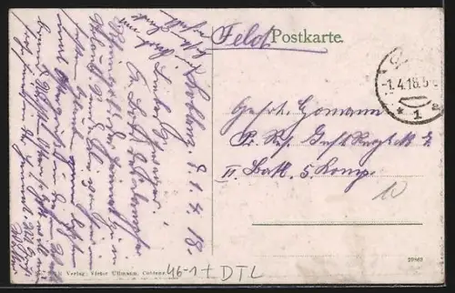 AK Coblenz, Strassenbahnen auf dem Plan