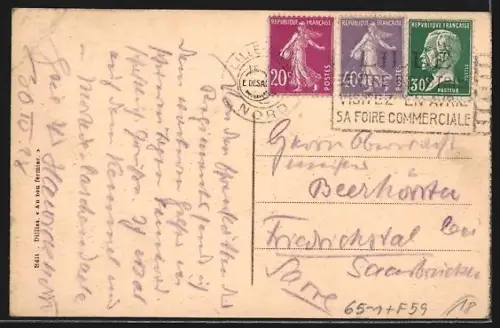 AK Warneton, La Gare, Bahnhof