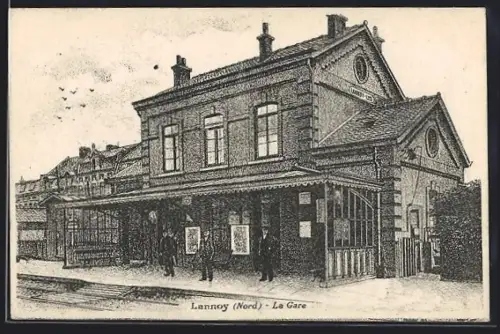 AK Lannoy /Nord, La Gare, Bahnhof