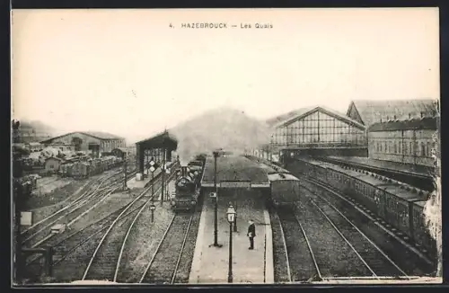 AK Hazebrouck, Les Quais, Bahnhof