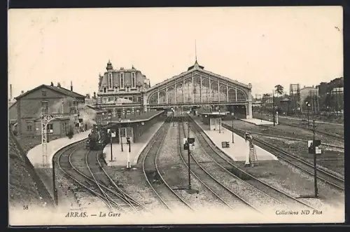 AK Arras, La Gare, Bahnhof