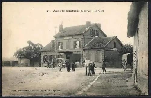 AK Auxi-le-Château /P.-de-C., La Gare, Bahnhof