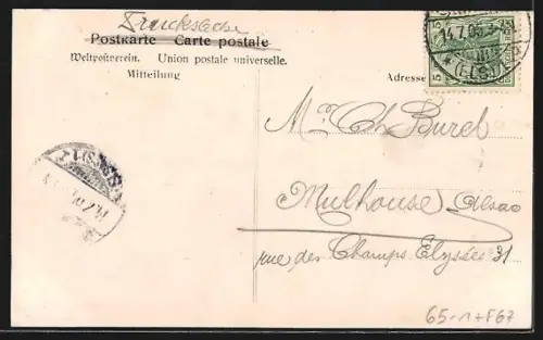 AK Strassburg, Centralbahnhof, Frontansicht