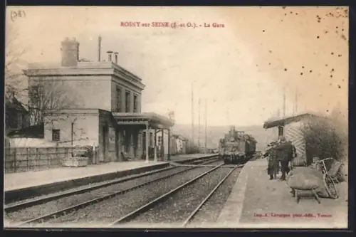 AK Rosny-sur-Seine, La Gare