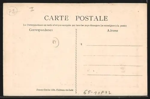 AK Chateau-du-Loir, La Gare, vue interieure