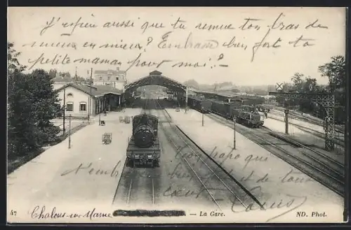AK Chalons-sur-Marne, La Gare