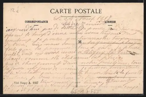 AK Sampigny, La Gare, Clocher