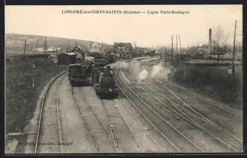 AK Longpré-les-Corps-Saints, Ligne Paris-Boulogne