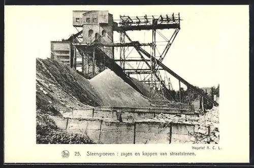 AK Condroz, Steengroeven, Zagen en kappen van straatstenen