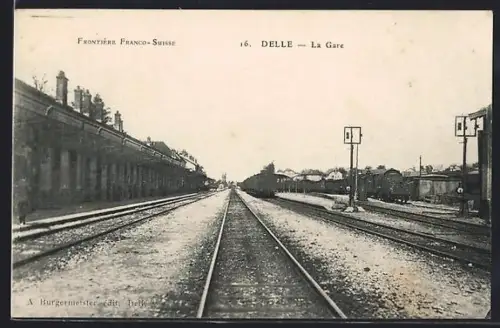 AK Delle, La Gare, Frontière Franco-Suisse
