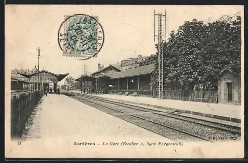 AK Asnières, La Gare